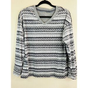 Nautica Women's Super Soft Fleece Long Sleeve Night Shirt Size M